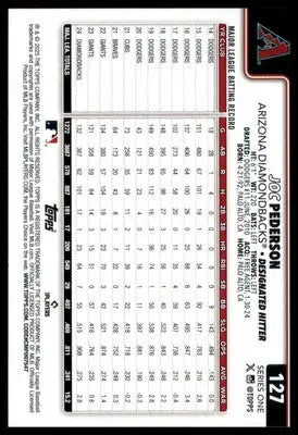 Joc Pederson 2025 Topps #127 Arizona Diamondbacks - Baseball Card Single