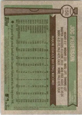 Joc Pederson - 2025 Topps Heritage - #158 - Baseball - Baseball Card Single