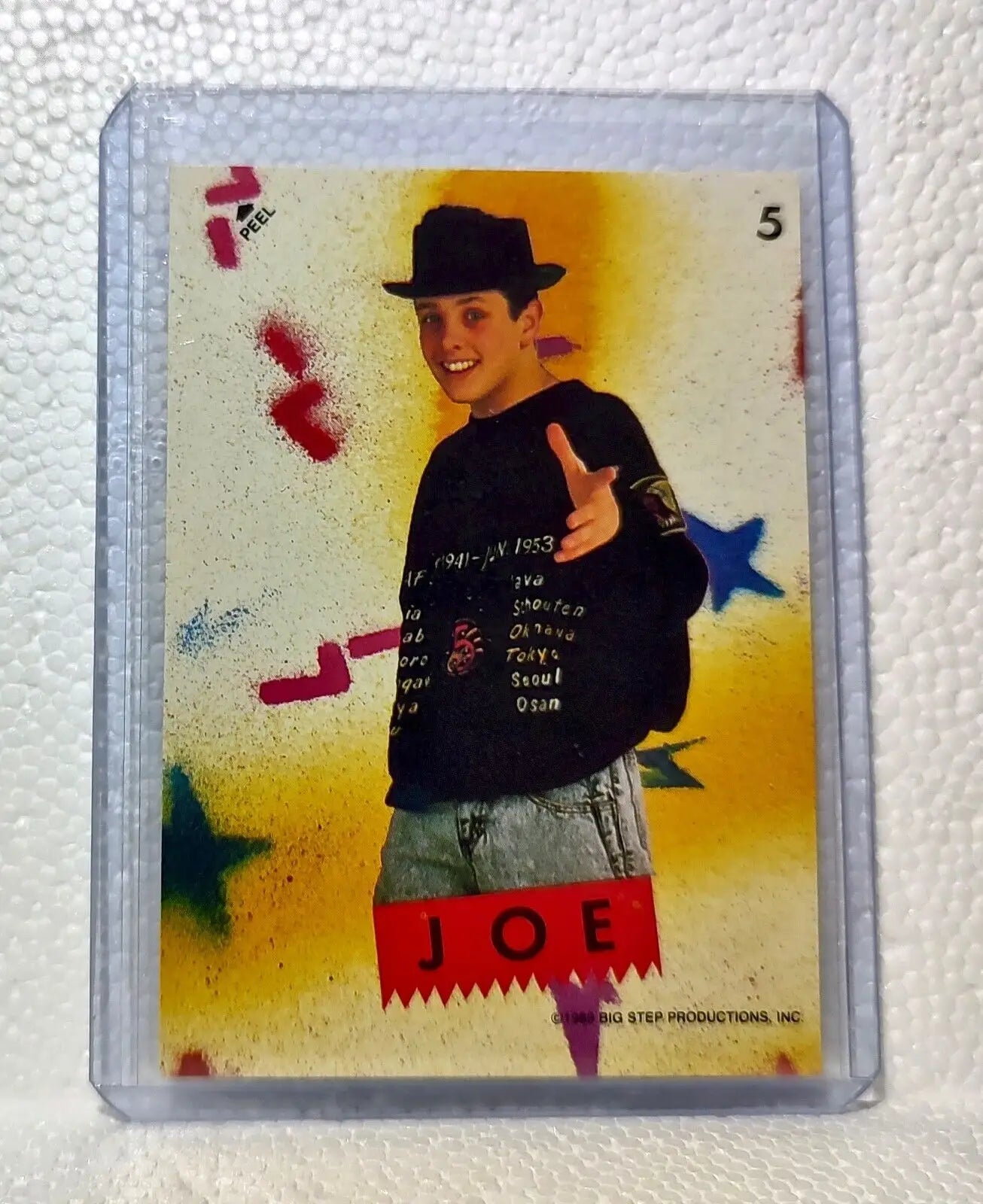 Joe 1989 New Kids on the Block #5 Sticker Trading Card - Entertainment Card Single