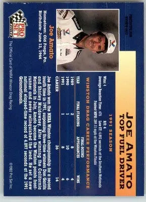 Joe Amato - 1992 Pro Set NHRA - #101 - Racing - Racing Card Single