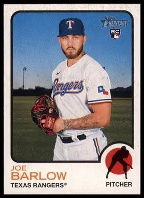 Joe Barlow Rookie 2022 Topps Heritage #92 Texas Rangers - Baseball Card Single