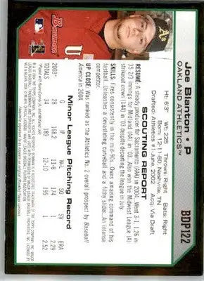 Joe Blanton - 2004 Bowman Draft Picks & Prospects - #BDP122 - AUTO Baseball - Baseball Card Single