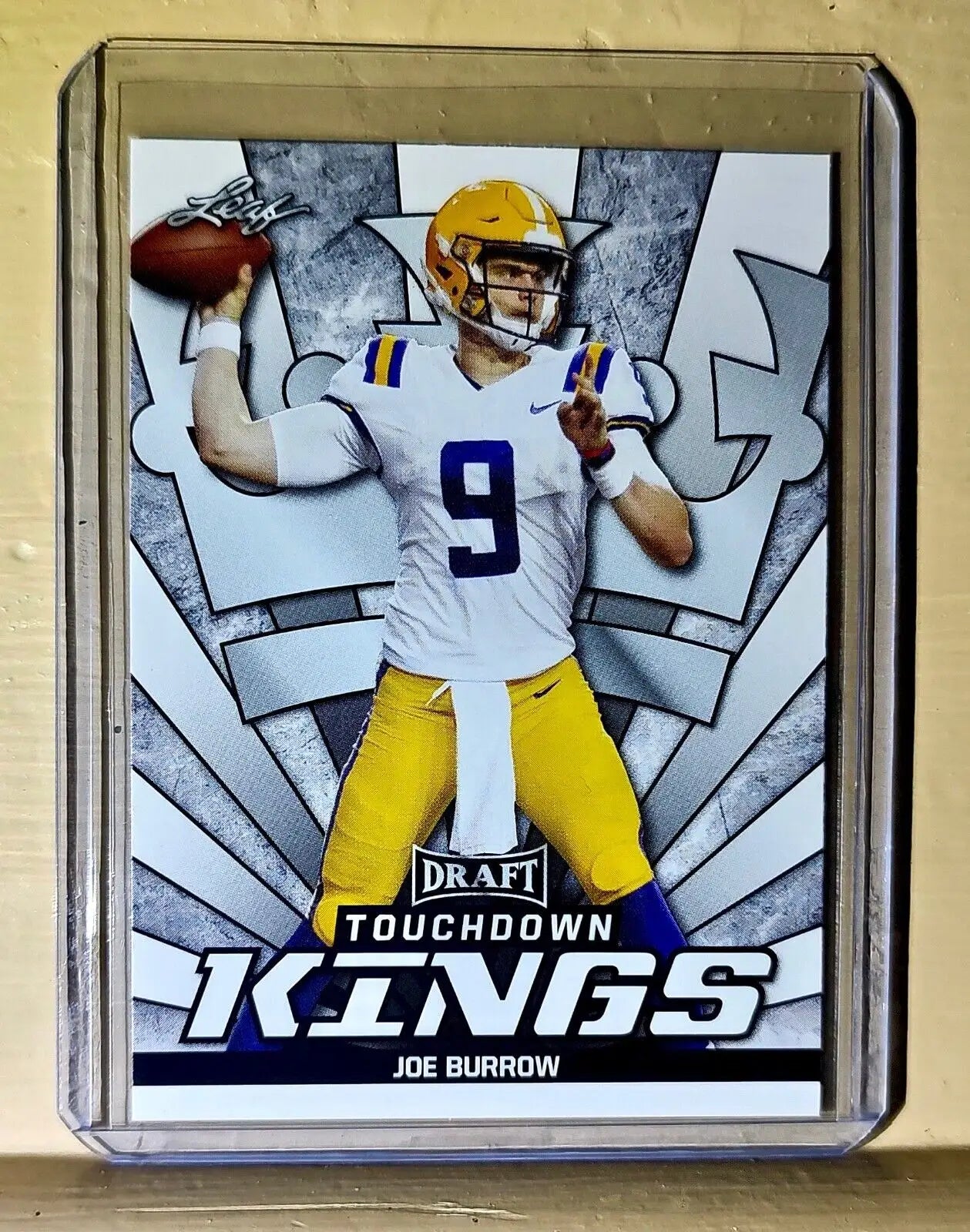 Joe Burrow 2020 Leaf Draft Touchdown Kings Silver Football #85 NFL Rookie Card