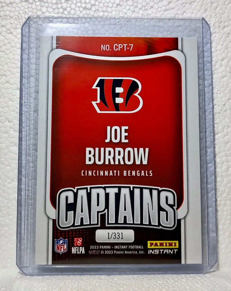 Joe Burrow 2023 Panini NFL Captain #7 Football Card Cincinnati Bengals 1/331