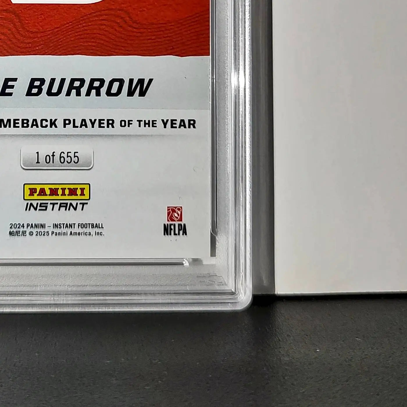 Joe Burrow 2024 Panini NFL AP Comeback Player of the Year Bengals PSA 9 Mint - Football Card Single