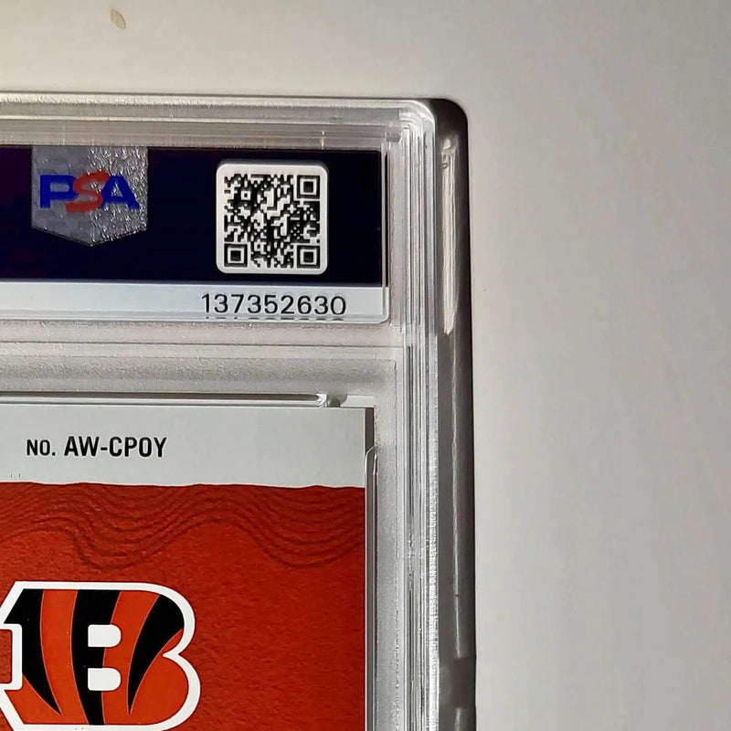 Joe Burrow 2024 Panini NFL AP Comeback Player of the Year Bengals PSA 9 Mint