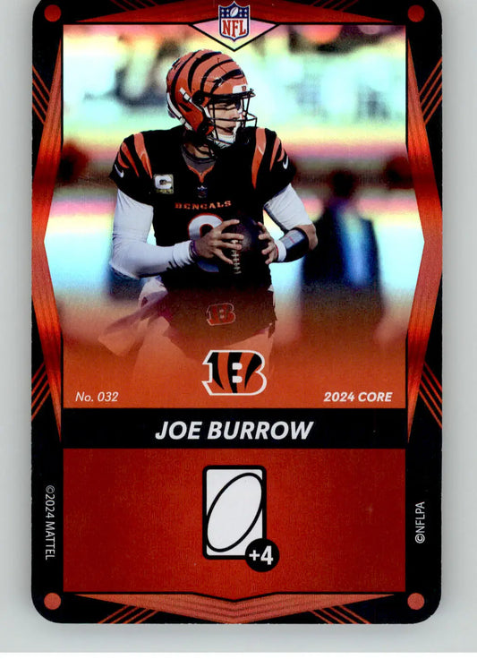 Joe Burrow - 2024 UNO Elite Core Edition - Red Foil - #032 - Football