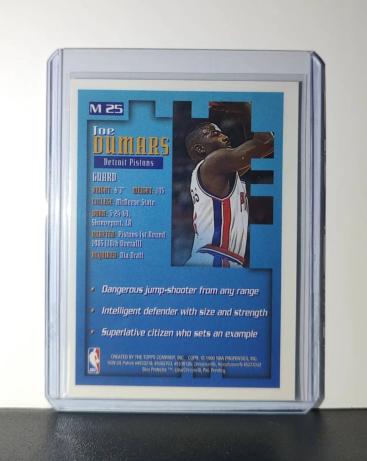 Joe Dumars 1995-96 Topps Finest NBA #M25 Mysterly Pistons