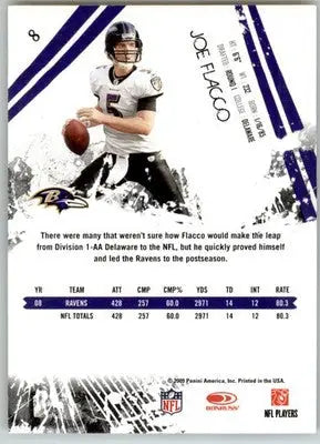 Joe Flacco - 2009 Donruss Rookies & Stars - #8 - Football - Football Card Single
