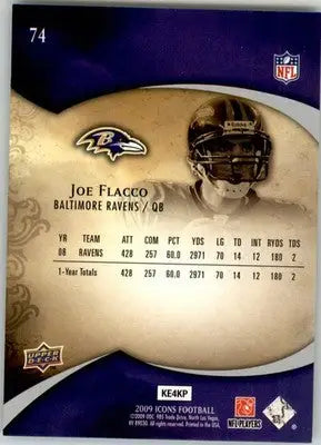 Joe Flacco - 2009 Upper Deck Icons - #74 - Football - Football Card Single