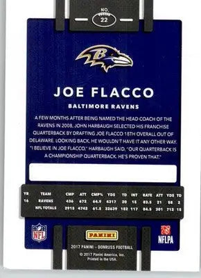 Joe Flacco - 2017 Donruss - #22 - Football - Football Card Single