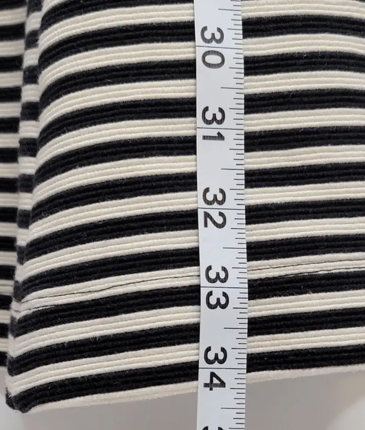 Joe Fresh Size XS Sleeveless Striped Dress Ivory Black Retro - Apparel