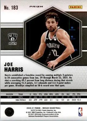 Joe Harris - 2020-21 Panini Mosaic - #183 - Mosaic Basketball - Basketball Card Single