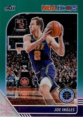 Joe Ingles - 2019-20 Hoops Premium Stock - #188 - Prizms Green Basketball - Basketball Card Single