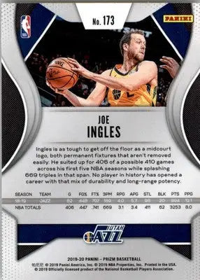 Joe Ingles - 2019-20 Panini Prizm - #173 - Basketball - Basketball Card Single