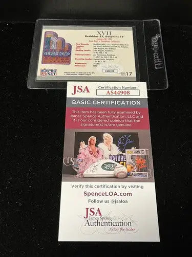 Joe Jacoby ’HOGS’ JSA Autographed 1990 Pro Set Super Bowl XVII Hand Signed Card - Football Card Single