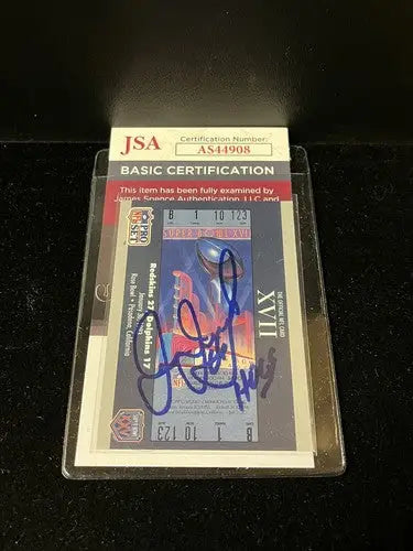 Joe Jacoby ’HOGS’ JSA Autographed 1990 Pro Set Super Bowl XVII Hand Signed Card - Football Card Single