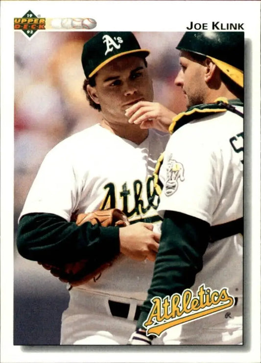 Joe Klink 1992 Upper Deck MLB #530 Baseball Card Oakland Athletics - Baseball Card Single