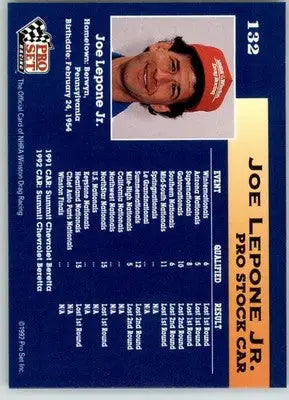 Joe Lepone Jr. - 1992 Pro Set NHRA - #132 - Racing - Racing Card Single