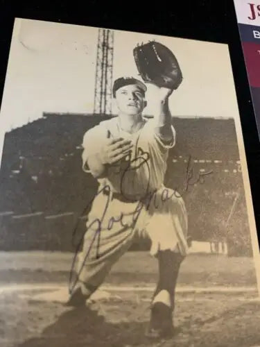 Signed vintage baseball photo of Joe Macko with Dallas Rangers for Life Insurance