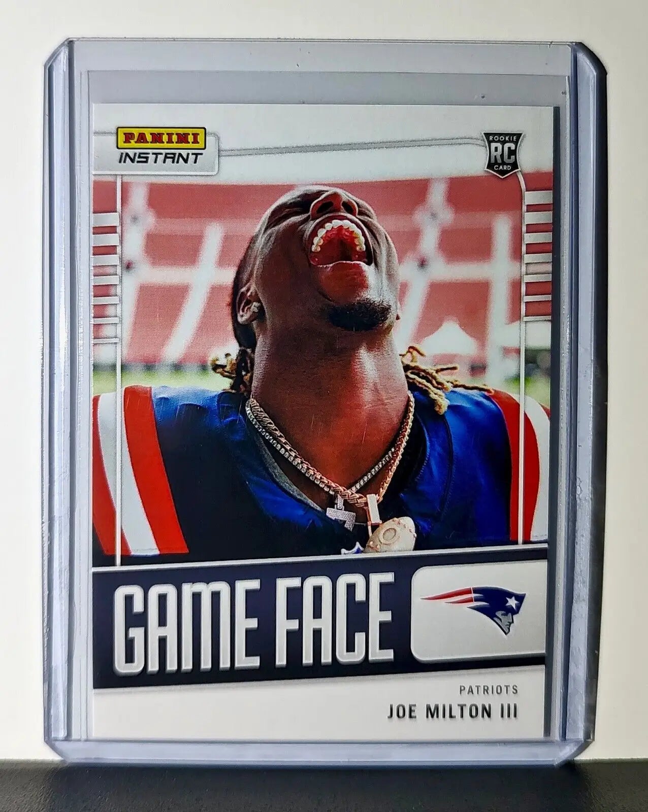 Joe Milton III 2024 Panini Game Face #14 NFL Rookie Card Patriots 1/331 - Football Card Single