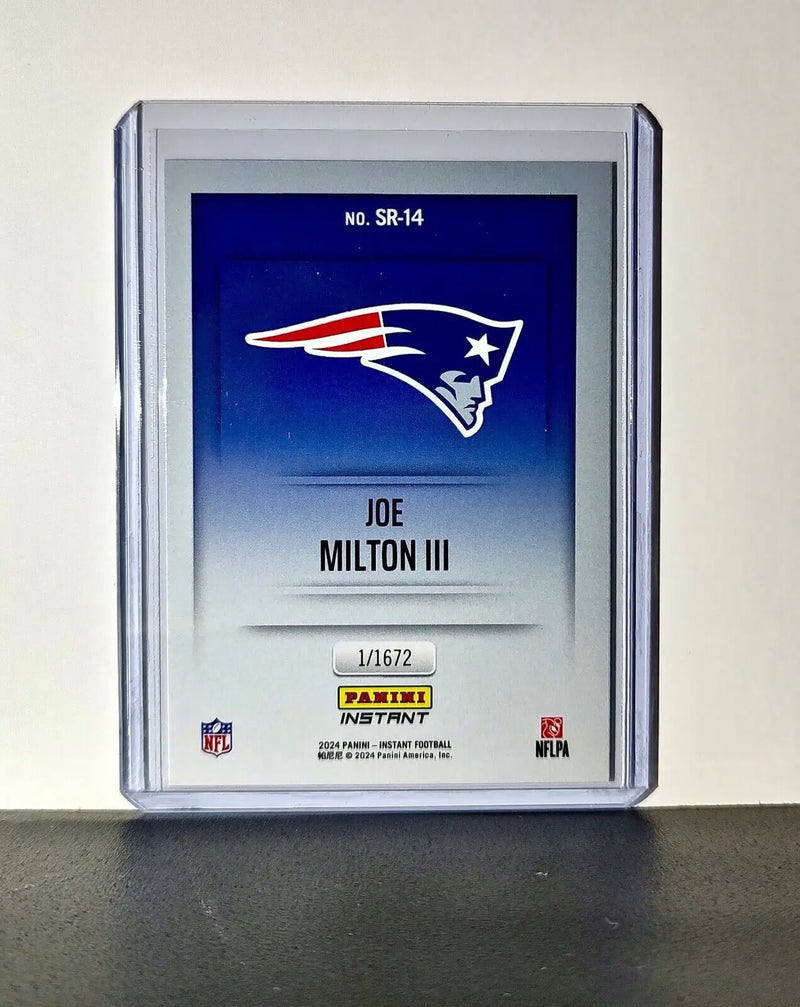 Joe Milton III 2024 Panini NFL #14 Studio Rookies Card Patriots 1/1672