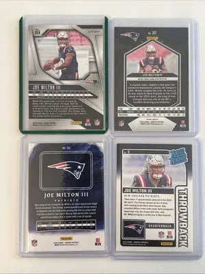 Joe Milton III 4 Card Rookie lot Prizm Mosaic Throwback & Origins - Football Card Single