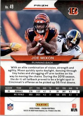 Joe Mixon - 2020 Panini Prizm - #49 - Prizm Lazer Football - Football Card Single