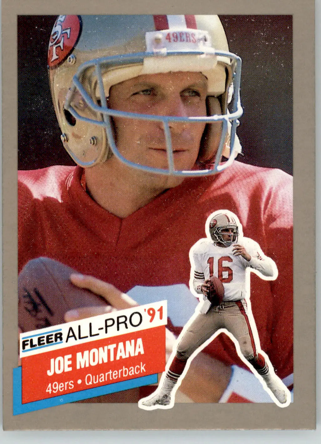 Joe Montana - 1991 Fleer - #19 - All-Pro ’91 Football - Football Card Single