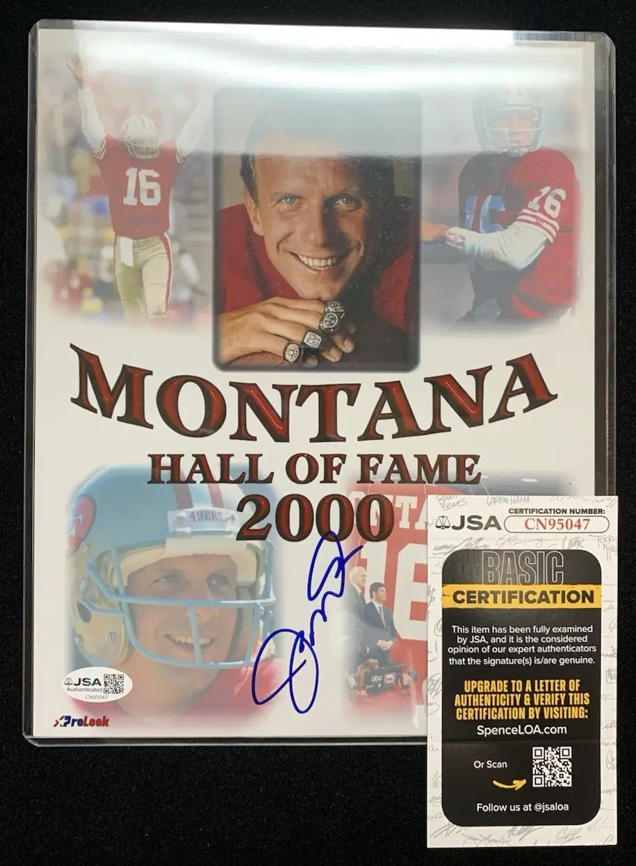 JOE MONTANA 8x10 SIGNED PHOTO SAN FRANCISCO 49ERS HALL OF FAME JSA Auto - Sports Memorabilia