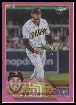 Joe Musgrove 2023 Topps Chrome Pink Refractors #121 San Diego Padres - Baseball Card Single