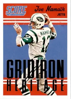 Joe Namath - 2015 Score - #20 - Gridiron Heritage Football - Football Card Single
