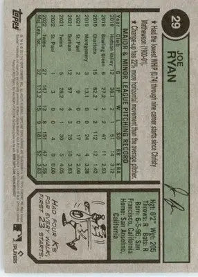 Joe Ryan - 2023 Topps Heritage - #29 - Baseball - Baseball Card Single
