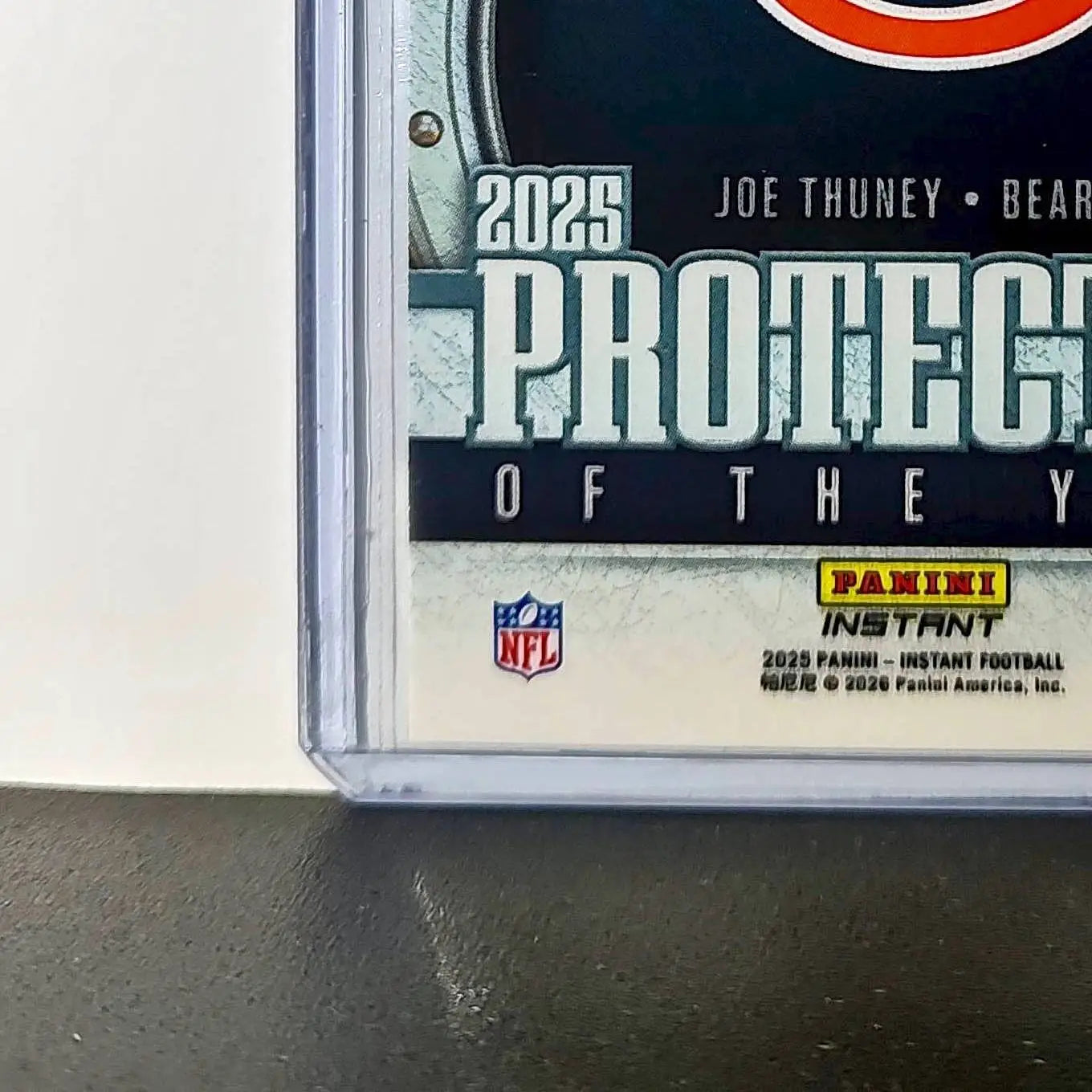 Joe Thuney 2025 Panini NFL Protector of the Year Football Card Bears 1 of 220 - Football Card Single