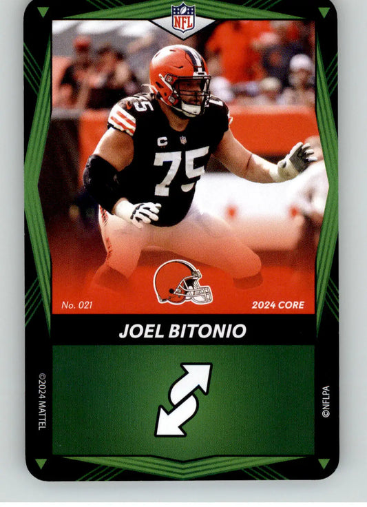 Joel Bitonio - 2024 UNO Elite Core Edition - Green - #021 - Football - Football Card Single