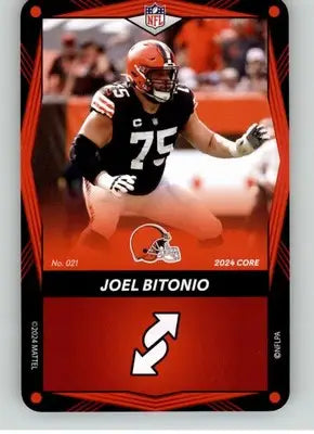 Joel Bitonio - 2024 UNO Elite Core Edition - Red - #021 - Football - Football Card Single
