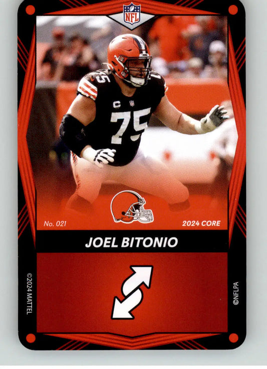 Joel Bitonio - 2024 UNO Elite Core Edition - Red - #021 - Football - Football Card Single