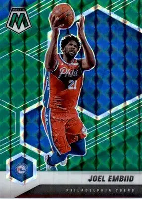 Joel Embiid - 2020-21 Panini Mosaic - #164 - Mosaic Green Basketball - Basketball Card Single