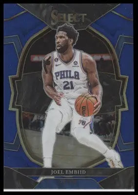 Joel Embiid 2022-23 Panini Select Blue Prizms #47 Philadelphia 76ers - Basketball Card Single