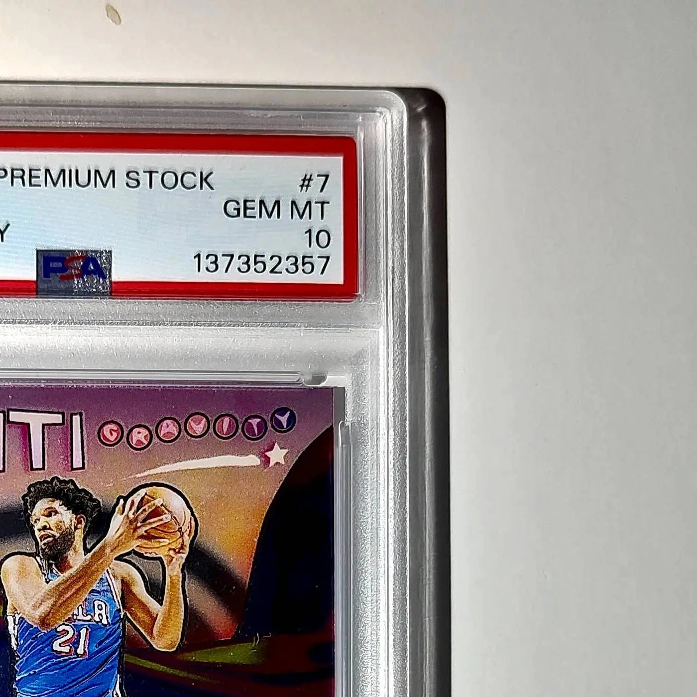 Joel Embiid 2023 Panini Hoops Premium Anti Gravity #7 PSA 10 Gem Mint
