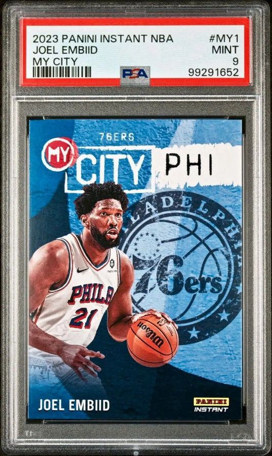 Joel Embiid 2023 Panini MyCity NBA #MY-1 Basketball Card PSA 9 Mint - Basketball Card Single
