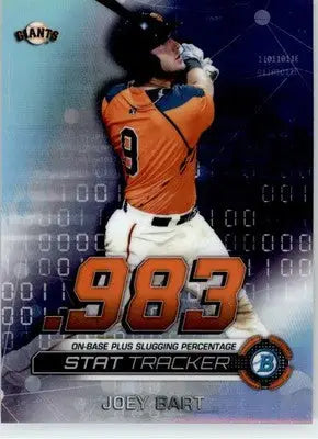 Joey Bart - 2019 Bowman Chrome - #ST-JB - Stat Tracker Baseball - Baseball Card Single