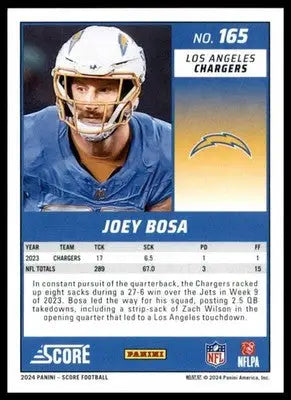 Joey Bosa 2024 Score #165 Los Angeles Chargers - Football Card Single