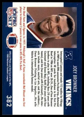 Joey Browner 1990 Pro Set #382 Minnesota Vikings - Football Card Single