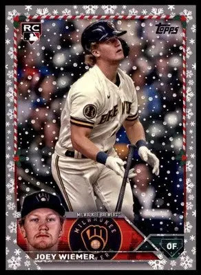Joey Wiemer 2023 Topps Holiday Metallic #H101 Milwaukee Brewers - Baseball Card Single