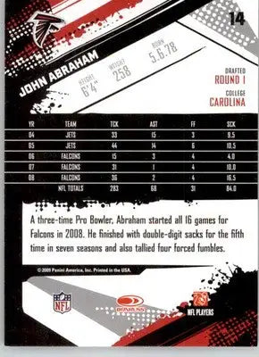 John Abraham - 2009 Score Inscriptions - #14 - Football - Football Card Single