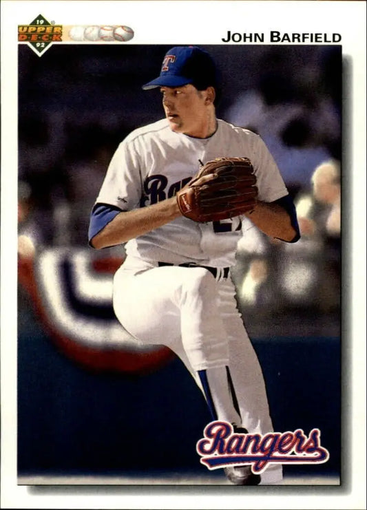 John Barfield 1992 Upper Deck MLB #691 Baseball Card Texas Rangers - Baseball Card Single