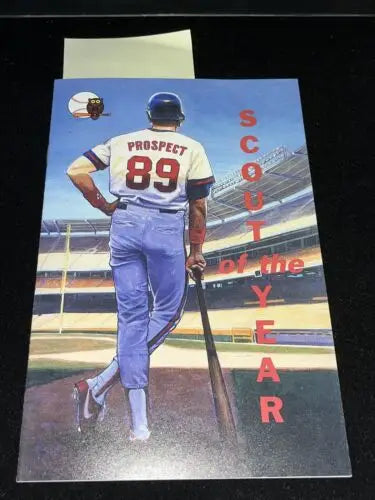 Baseball Scout of the Year poster from John Buddy Kerr Program MLB Baseball Scout 1989
