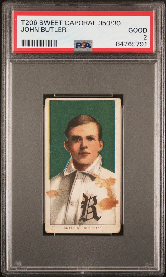 John Butler 1909-11 T206 Sweet Caporal 350/30 PSA 2 Good - Baseball Card Single