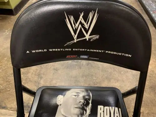 WWE Royal Rumble Ringside VIP Chair from Philadelphia Wachovia Center featuring John Cena